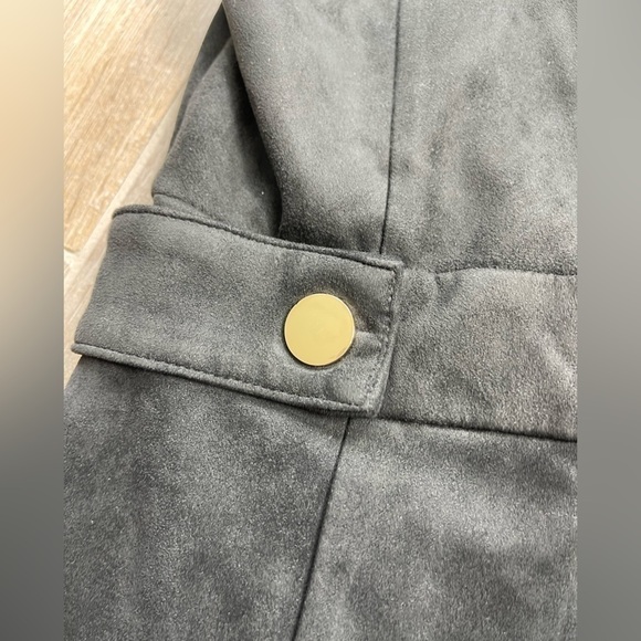 HM Black Suede Size 2 Dress - Picture 3 of 3